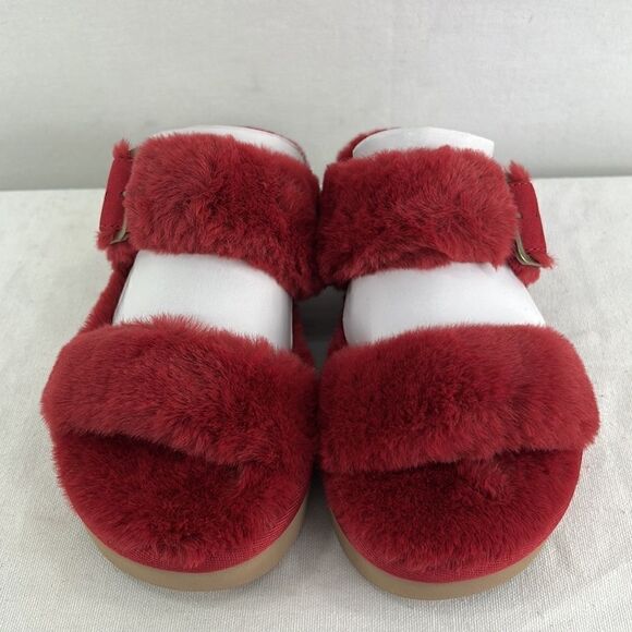 Koolaburra Furr-ah Slide Sandal- Berry Red- Size 5- NIB - Picture 2 of 7